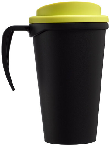 Americano® Grande 350 ml Isolierbecher, schwarz, limone bedrucken, Art.-Nr. 21000416