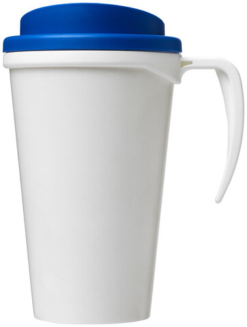 Brite-Ameriano® Grande 350 ml Isolierbecher, weiss, mittelblau bedrucken, Art.-Nr. 21000607