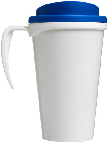 Brite-Ameriano® Grande 350 ml Isolierbecher, weiss, mittelblau bedrucken, Art.-Nr. 21000607