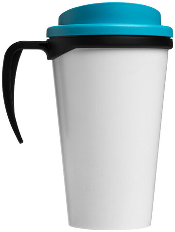 Brite-Ameriano® Grande 350 ml Isolierbecher, schwarz, aquablau bedrucken, Art.-Nr. 21000617 Brite-Ameriano® Grande 350 ml Isolierbecher, schwarz, aquablau bedrucken, Art.-Nr. 21000617