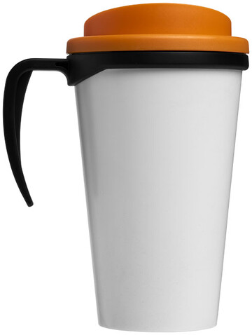Brite-Ameriano® Grande 350 ml Isolierbecher, schwarz, orange bedrucken, Art.-Nr. 21000620 Brite-Ameriano® Grande 350 ml Isolierbecher, schwarz, orange bedrucken, Art.-Nr. 21000620