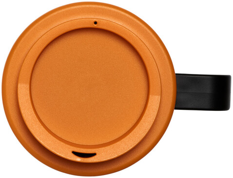 Brite-Ameriano® Grande 350 ml Isolierbecher, schwarz, orange bedrucken, Art.-Nr. 21000620 Brite-Ameriano® Grande 350 ml Isolierbecher, schwarz, orange bedrucken, Art.-Nr. 21000620