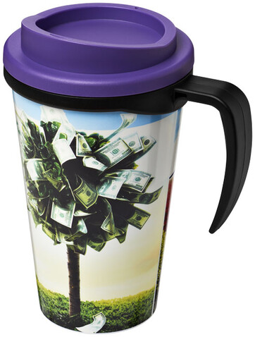 Brite-Ameriano® Grande 350 ml Isolierbecher, schwarz, lila bedrucken, Art.-Nr. 21000622 Brite-Ameriano® Grande 350 ml Isolierbecher, schwarz, lila bedrucken, Art.-Nr. 21000622