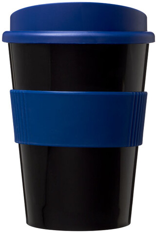 Americano® Medio 300 ml Becher mit Schutzring, blau, schwarz bedrucken, Art.-Nr. 21000814