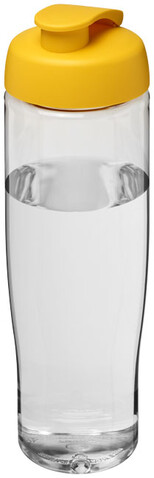 H2O Active® Tempo 700 ml Sportflasche mit Klappdeckel, transparent, gelb bedrucken, Art.-Nr. 21004010