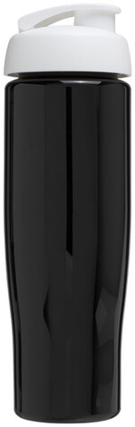 H2O Active® Tempo 700 ml Sportflasche mit Klappdeckel, schwarz, weiss bedrucken, Art.-Nr. 21004012