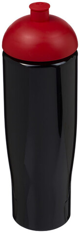 H2O Active® Tempo 700 ml Sportflasche mit Stülpdeckel, schwarz, rot bedrucken, Art.-Nr. 21004214