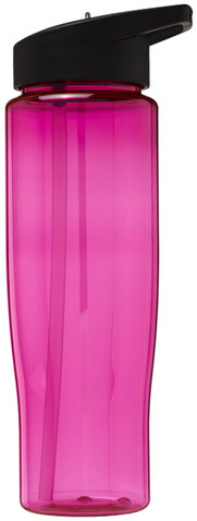 H2O Active® Tempo 700 ml Sportflasche mit Ausgussdeckel, rosa, schwarz bedrucken, Art.-Nr. 21004406