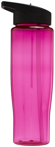 H2O Active® Tempo 700 ml Sportflasche mit Ausgussdeckel, rosa, schwarz bedrucken, Art.-Nr. 21004406