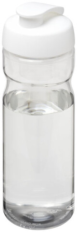 H2O Active® Base 650 ml Sportflasche mit Klappdeckel, transparent, weiss bedrucken, Art.-Nr. 21004501 H2O Active® Base 650 ml Sportflasche mit Klappdeckel, transparent, weiss bedrucken, Art.-Nr. 21004501