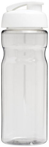 H2O Active® Base 650 ml Sportflasche mit Klappdeckel, transparent, weiss bedrucken, Art.-Nr. 21004501 H2O Active® Base 650 ml Sportflasche mit Klappdeckel, transparent, weiss bedrucken, Art.-Nr. 21004501
