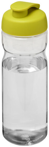 H2O Active® Base 650 ml Sportflasche mit Klappdeckel, transparent, limone bedrucken, Art.-Nr. 21004504
