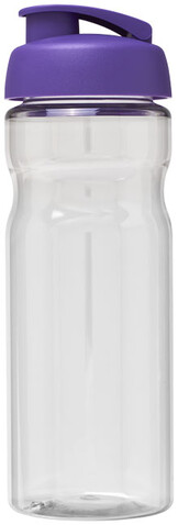 H2O Active® Base 650 ml Sportflasche mit Klappdeckel, transparent, lila bedrucken, Art.-Nr. 21004509