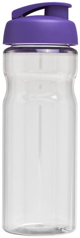 H2O Active® Base 650 ml Sportflasche mit Klappdeckel, transparent, lila bedrucken, Art.-Nr. 21004509