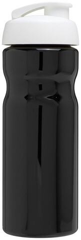 H2O Active® Base 650 ml Sportflasche mit Klappdeckel, schwarz, weiss bedrucken, Art.-Nr. 21004512