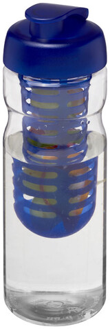 H2O Active® Base 650 ml Sportflasche mit Klappdeckel und Infusor, transparent, blau bedrucken, Art.-Nr. 21004601 H2O Active® Base 650 ml Sportflasche mit Klappdeckel und Infusor, transparent, blau bedrucken, Art.-Nr. 21004601