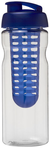 H2O Active® Base 650 ml Sportflasche mit Klappdeckel und Infusor, transparent, blau bedrucken, Art.-Nr. 21004601 H2O Active® Base 650 ml Sportflasche mit Klappdeckel und Infusor, transparent, blau bedrucken, Art.-Nr. 21004601