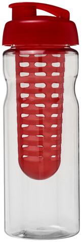 H2O Active® Base 650 ml Sportflasche mit Klappdeckel und Infusor, transparent, rot bedrucken, Art.-Nr. 21004602 H2O Active® Base 650 ml Sportflasche mit Klappdeckel und Infusor, transparent, rot bedrucken, Art.-Nr. 21004602