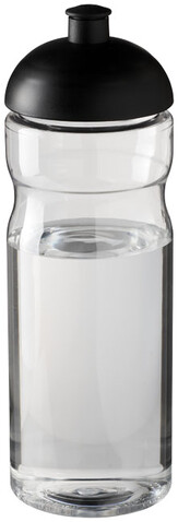 H2O Active® Base 650 ml Sportflasche mit Stülpdeckel, transparent, schwarz bedrucken, Art.-Nr. 21004700