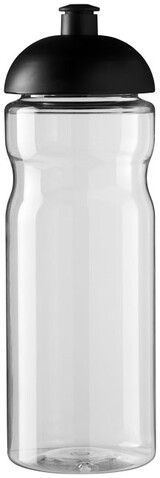 H2O Active® Base 650 ml Sportflasche mit Stülpdeckel, transparent, schwarz bedrucken, Art.-Nr. 21004700