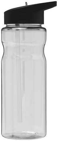 H2O Active® Base 650 ml Sportflasche mit Ausgussdeckel, transparent, schwarz bedrucken, Art.-Nr. 21004900