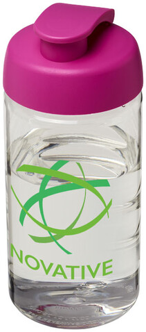H2O Active® Bop 500 ml Sportflasche mit Klappdeckel, transparent, rosa bedrucken, Art.-Nr. 21005008 H2O Active® Bop 500 ml Sportflasche mit Klappdeckel, transparent, rosa bedrucken, Art.-Nr. 21005008