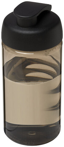 H2O Active® Bop 500 ml Sportflasche mit Klappdeckel, charcoal, schwarz bedrucken, Art.-Nr. 21005015