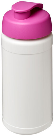 Baseline® Plus 500 ml Sportflasche mit Klappdeckel, weiss, rosa bedrucken, Art.-Nr. 21006808 Baseline® Plus 500 ml Sportflasche mit Klappdeckel, weiss, rosa bedrucken, Art.-Nr. 21006808