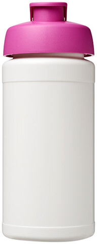 Baseline® Plus 500 ml Sportflasche mit Klappdeckel, weiss, rosa bedrucken, Art.-Nr. 21006808 Baseline® Plus 500 ml Sportflasche mit Klappdeckel, weiss, rosa bedrucken, Art.-Nr. 21006808