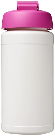 Baseline® Plus 500 ml Sportflasche mit Klappdeckel, weiss, rosa bedrucken, Art.-Nr. 21006808 Baseline® Plus 500 ml Sportflasche mit Klappdeckel, weiss, rosa bedrucken, Art.-Nr. 21006808