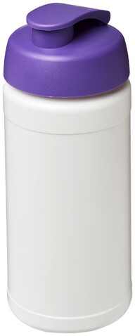 Baseline® Plus 500 ml Sportflasche mit Klappdeckel, weiss, lila bedrucken, Art.-Nr. 21006809 Baseline® Plus 500 ml Sportflasche mit Klappdeckel, weiss, lila bedrucken, Art.-Nr. 21006809
