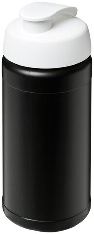 Baseline® Plus 500 ml Sportflasche mit Klappdeckel, schwarz, weiss bedrucken, Art.-Nr. 21006812 Baseline® Plus 500 ml Sportflasche mit Klappdeckel, schwarz, weiss bedrucken, Art.-Nr. 21006812