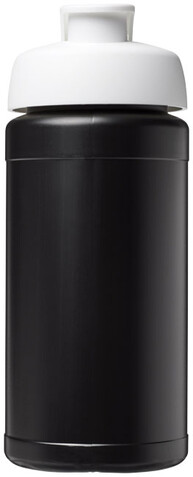 Baseline® Plus 500 ml Sportflasche mit Klappdeckel, schwarz, weiss bedrucken, Art.-Nr. 21006812 Baseline® Plus 500 ml Sportflasche mit Klappdeckel, schwarz, weiss bedrucken, Art.-Nr. 21006812