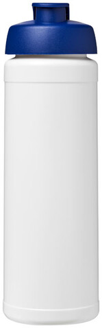 Baseline® Plus 750 ml Flasche mit Klappdeckel, weiss, blau bedrucken, Art.-Nr. 21007002 Baseline® Plus 750 ml Flasche mit Klappdeckel, weiss, blau bedrucken, Art.-Nr. 21007002