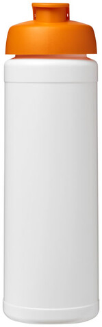 Baseline® Plus 750 ml Flasche mit Klappdeckel, weiss, orange bedrucken, Art.-Nr. 21007007 Baseline® Plus 750 ml Flasche mit Klappdeckel, weiss, orange bedrucken, Art.-Nr. 21007007