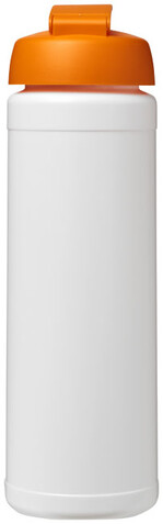 Baseline® Plus 750 ml Flasche mit Klappdeckel, weiss, orange bedrucken, Art.-Nr. 21007007 Baseline® Plus 750 ml Flasche mit Klappdeckel, weiss, orange bedrucken, Art.-Nr. 21007007
