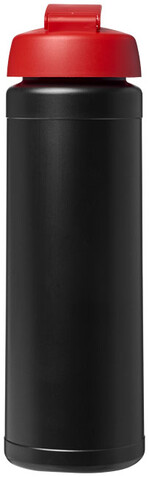 Baseline® Plus 750 ml Flasche mit Klappdeckel, schwarz, rot bedrucken, Art.-Nr. 21007014 Baseline® Plus 750 ml Flasche mit Klappdeckel, schwarz, rot bedrucken, Art.-Nr. 21007014