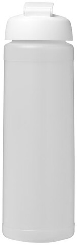 Baseline® Plus 750 ml Flasche mit Klappdeckel, transparent, weiss bedrucken, Art.-Nr. 21007016 Baseline® Plus 750 ml Flasche mit Klappdeckel, transparent, weiss bedrucken, Art.-Nr. 21007016