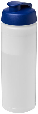 Baseline® Plus 750 ml Flasche mit Klappdeckel, transparent, blau bedrucken, Art.-Nr. 21007017 Baseline® Plus 750 ml Flasche mit Klappdeckel, transparent, blau bedrucken, Art.-Nr. 21007017