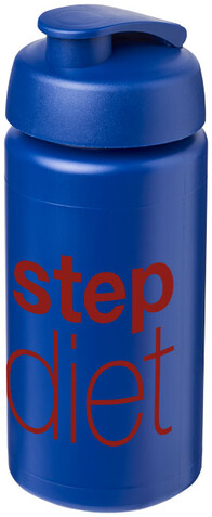 Baseline® Plus grip 500 ml Sportflasche mit Klappdeckel, blau bedrucken, Art.-Nr. 21007219 Baseline® Plus grip 500 ml Sportflasche mit Klappdeckel, blau bedrucken, Art.-Nr. 21007219