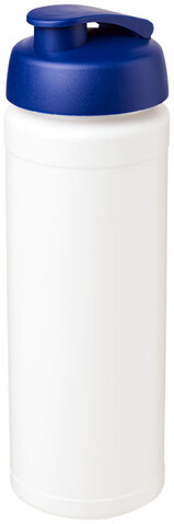 Baseline® Plus grip 750 ml Sportflasche mit Klappdeckel, weiss, blau bedrucken, Art.-Nr. 21007402 Baseline® Plus grip 750 ml Sportflasche mit Klappdeckel, weiss, blau bedrucken, Art.-Nr. 21007402
