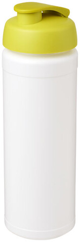 Baseline® Plus grip 750 ml Sportflasche mit Klappdeckel, weiss, limone bedrucken, Art.-Nr. 21007404 Baseline® Plus grip 750 ml Sportflasche mit Klappdeckel, weiss, limone bedrucken, Art.-Nr. 21007404