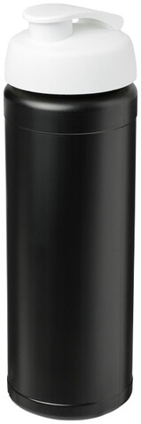 Baseline® Plus grip 750 ml Sportflasche mit Klappdeckel, schwarz, weiss bedrucken, Art.-Nr. 21007412 Baseline® Plus grip 750 ml Sportflasche mit Klappdeckel, schwarz, weiss bedrucken, Art.-Nr. 21007412