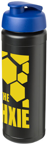 Baseline® Plus grip 750 ml Sportflasche mit Klappdeckel, schwarz, blau bedrucken, Art.-Nr. 21007413 Baseline® Plus grip 750 ml Sportflasche mit Klappdeckel, schwarz, blau bedrucken, Art.-Nr. 21007413