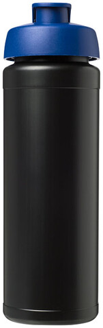 Baseline® Plus grip 750 ml Sportflasche mit Klappdeckel, schwarz, blau bedrucken, Art.-Nr. 21007413 Baseline® Plus grip 750 ml Sportflasche mit Klappdeckel, schwarz, blau bedrucken, Art.-Nr. 21007413