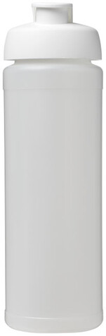 Baseline® Plus grip 750 ml Sportflasche mit Klappdeckel, transparent, weiss bedrucken, Art.-Nr. 21007416 Baseline® Plus grip 750 ml Sportflasche mit Klappdeckel, transparent, weiss bedrucken, Art.-Nr. 21007416