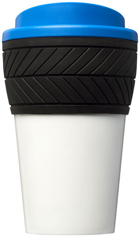 Brite-Americano® 350 ml Isolierbecher mit Schutzring Reifen-Design, blau bedrucken, Art.-Nr. 21008802 Brite-Americano® 350 ml Isolierbecher mit Schutzring Reifen-Design, blau bedrucken, Art.-Nr. 21008802