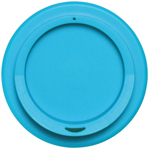 Brite-Americano® 350 ml Isolierbecher mit Schutzring Reifen-Design, aquablau bedrucken, Art.-Nr. 21008805