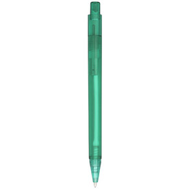 Calypso Kugelschreiber transparent matt, grün mattiert bedrucken, Art.-Nr. 21035406