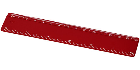 Renzo 15 cm Kunststofflineal, rot bedrucken, Art.-Nr. 21053604 Renzo 15 cm Kunststofflineal, rot bedrucken, Art.-Nr. 21053604